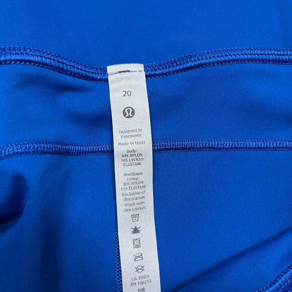 Lululemon Athletic Fast & Free HR Tight Yoga Pants 25” Symphony Blue NWT Size 20 - Picture 6 of 7